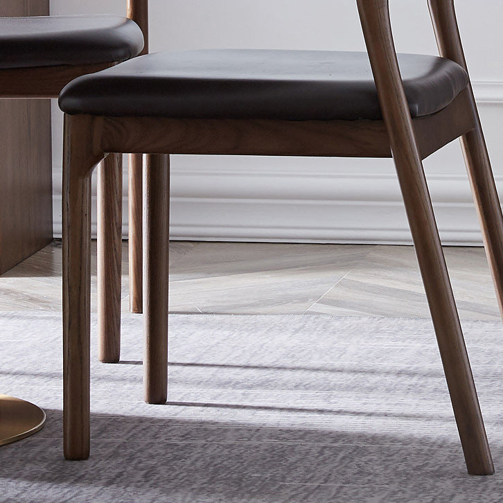 Modern Style Chair Dining Armless Chairs with Wooden Legs for Kitchen