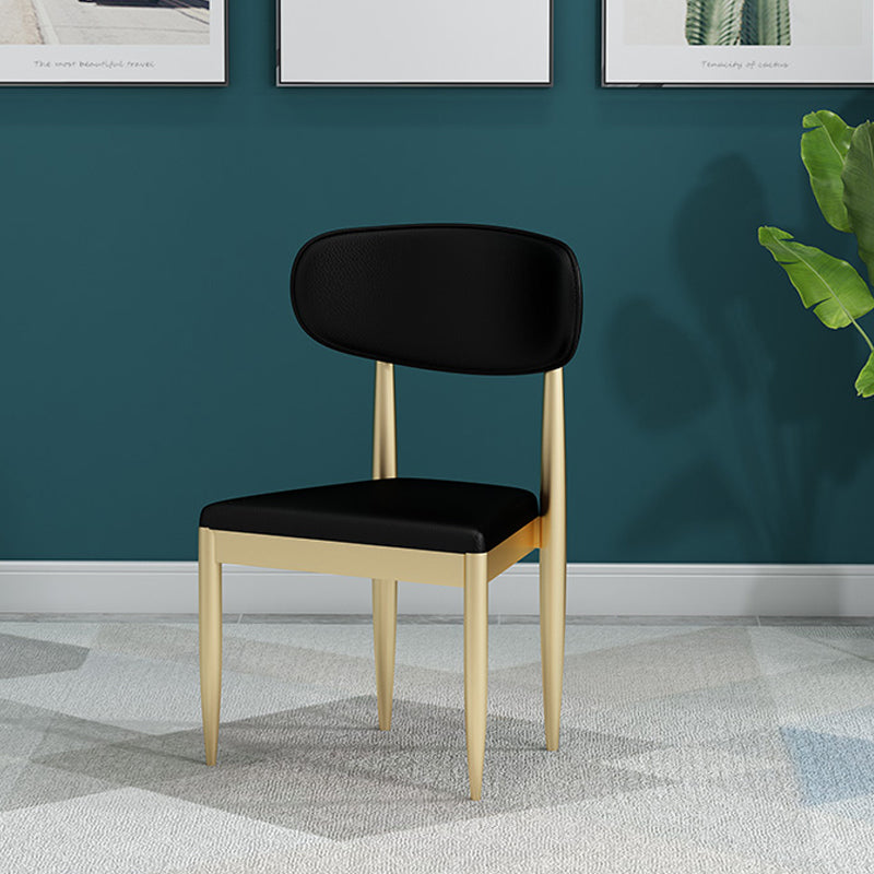Upholstered Chair Scandinavian Style Open Back Dining Side Chair