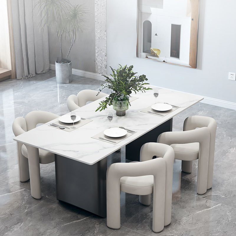 Designer Style Velvet Meeting Room Arm Chair Open Matte Finish Dining Chair