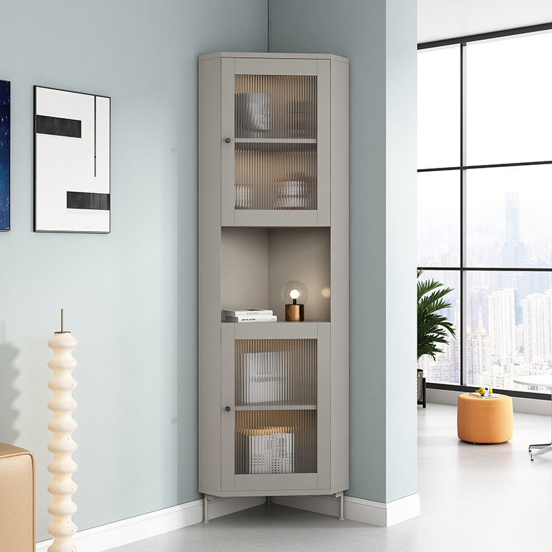 15.75" L * 15.75" W Storage Cabinet with Shelf and Glass Doors Triangle Cabinet