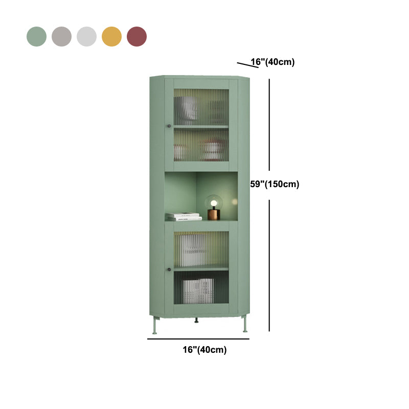 15.75" L * 15.75" W Storage Cabinet with Shelf and Glass Doors Triangle Cabinet