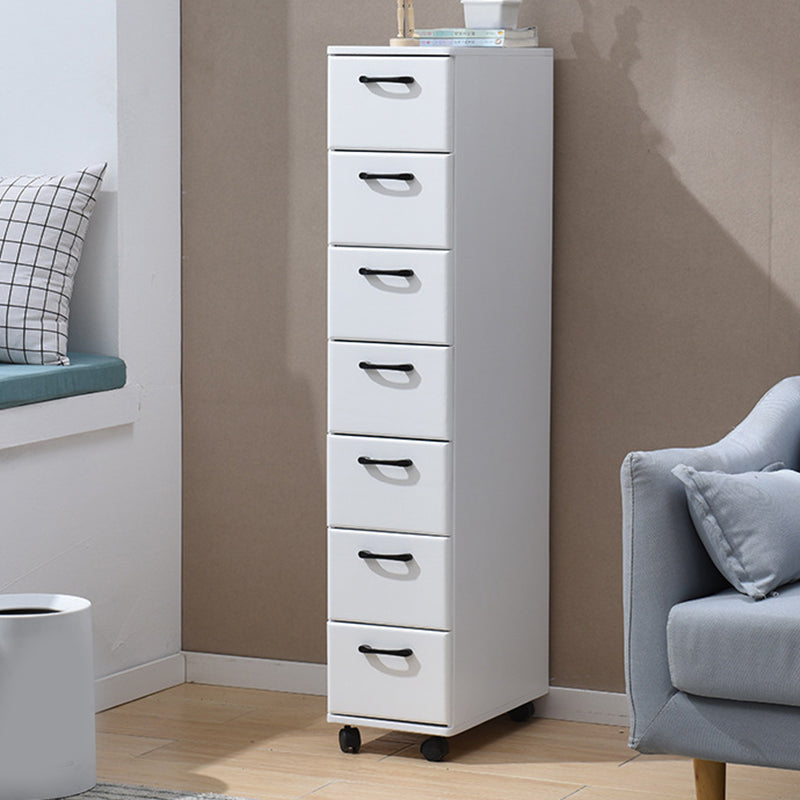 16.53" Wide Accent Chest with Drawers Solid Wood Chest with Wheels