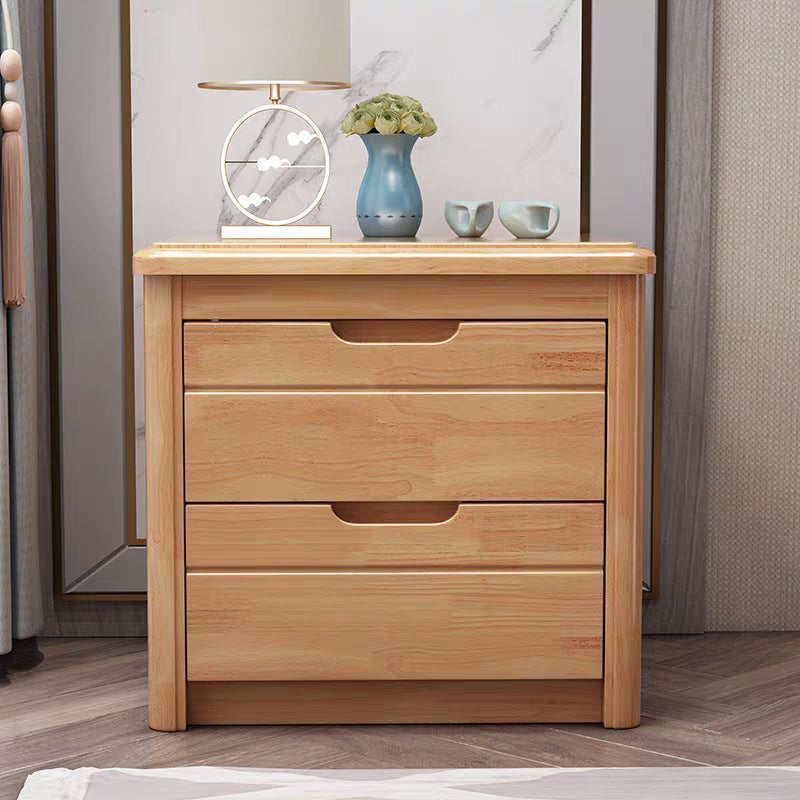 Rectangle Brown Walnut Accent Chest with Drawers Modern Chest