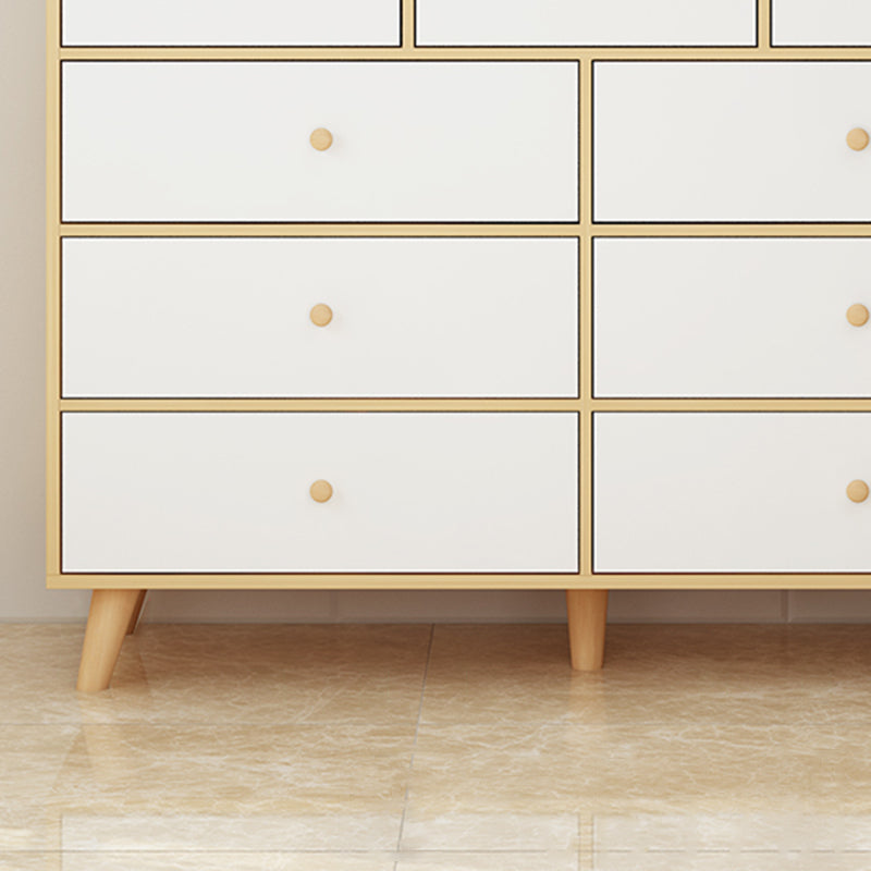 Rectangle Accent Chest with Drawers Wooden Straight Legs Chest