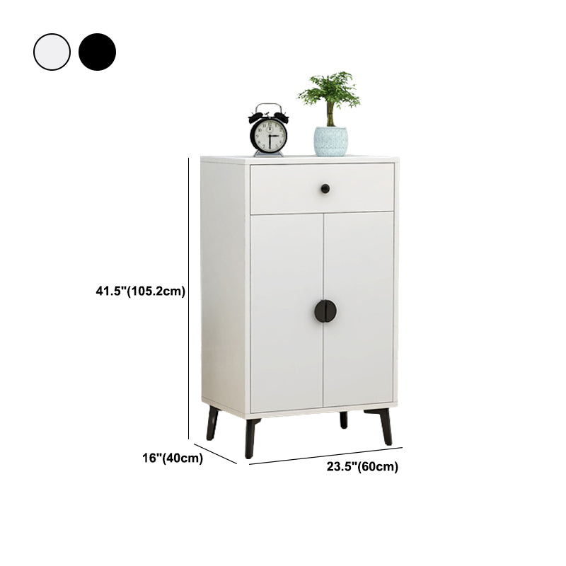 Modern Accent Chest with Soft Close Drawers White Accent Cabinet