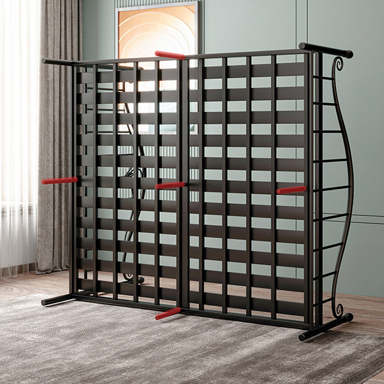 Contemporary Open-Frame Bed Steel Bed Frame with Arched Headboard