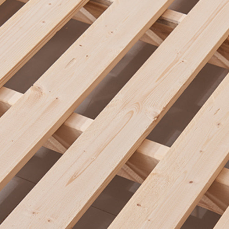 Natural Wood Platform Bed Frame Nordic 7.87-In High Wire-Grid Bed Frame