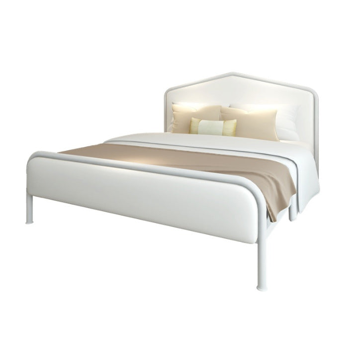 Luxurious Metallic Panel Bed 43.31" High Camelback Bed Frame