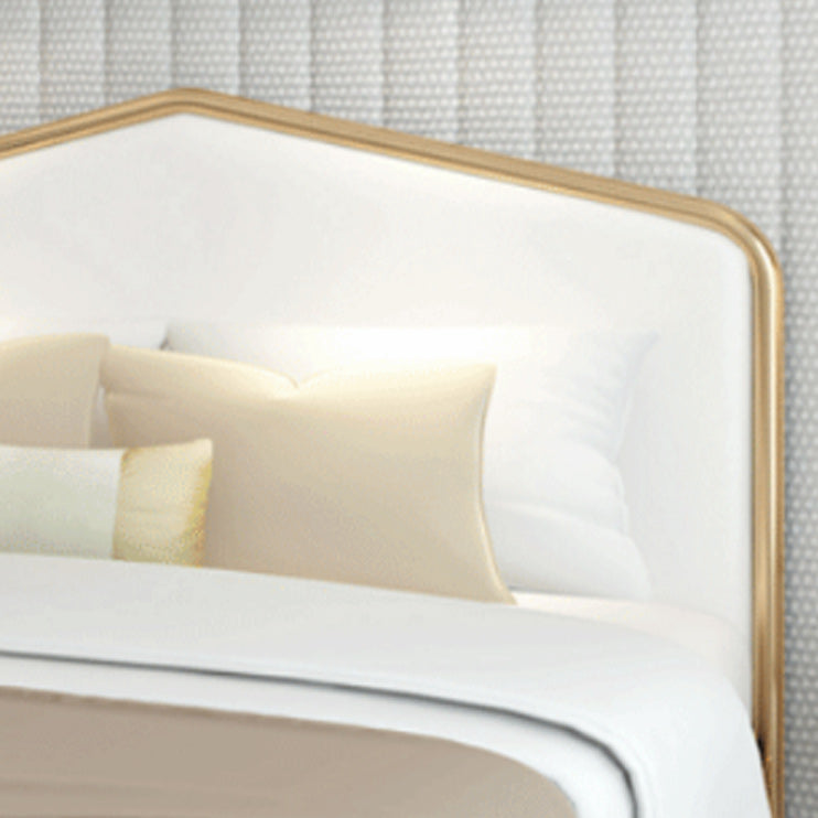 Luxurious Metallic Panel Bed 43.31" High Camelback Bed Frame