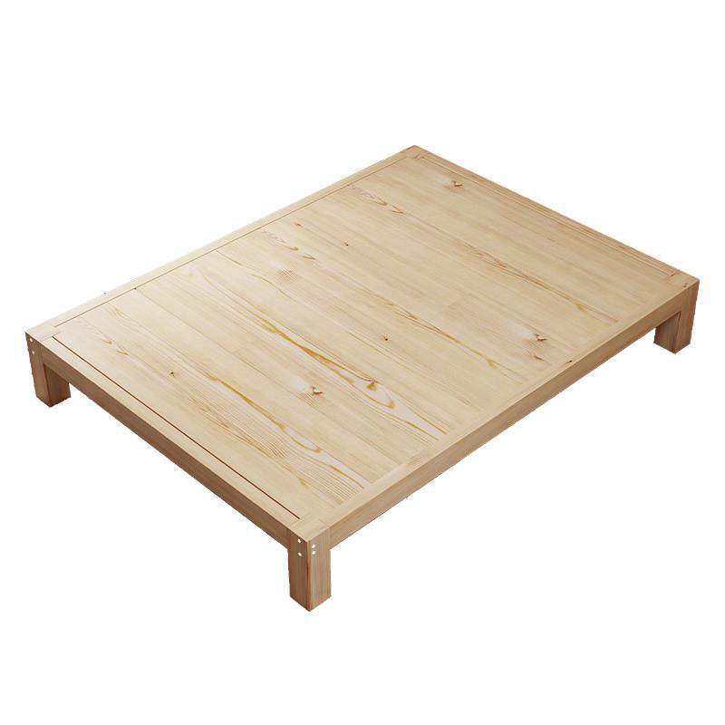 Solid Wood Standard Bed without Headboard and Footboard Bed