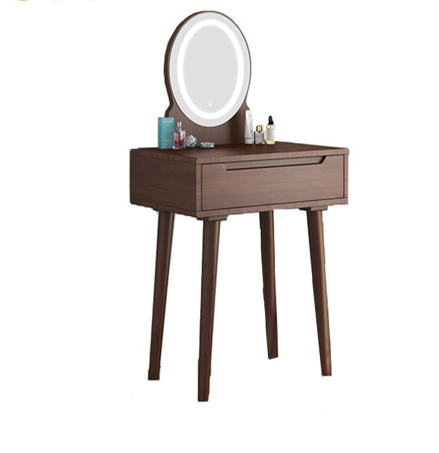 1/4-Drawer Wooden Vanity Makeup Table Set Vanity Stool - 53.15" H