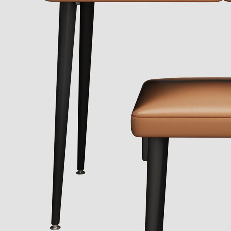 Contemporary Stone Top Make-up Vanity with 2 Storage Drawers