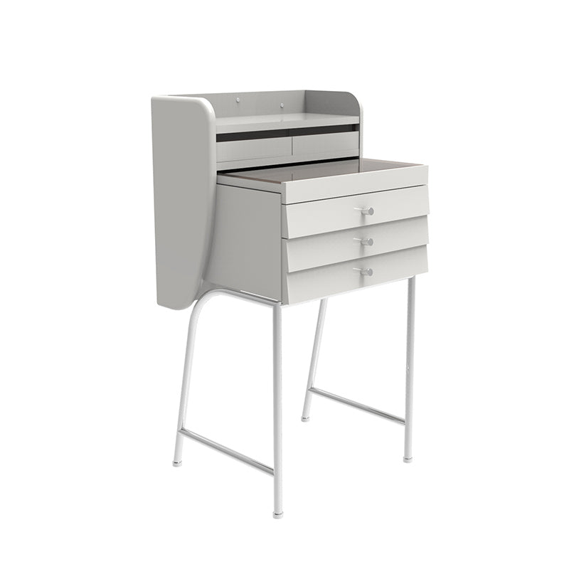 Contemporary Vanity Dressing Table Glass Top Vanity Makeup Table Set