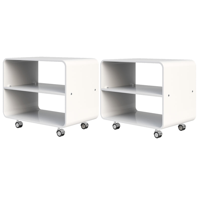 Modern Acrylic Bed Nightstand Open Storage Accent Table Nightstand