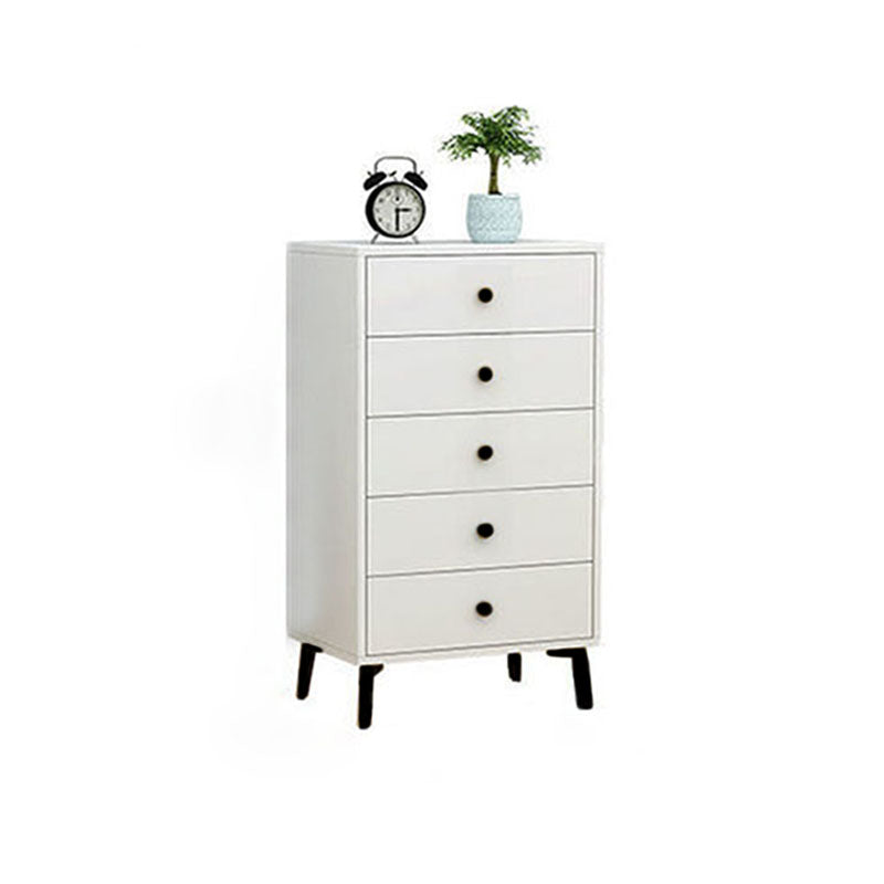 Bedroom Wood Storage Chest Contemporary Vertical Soft-Close Dresser with Drawers