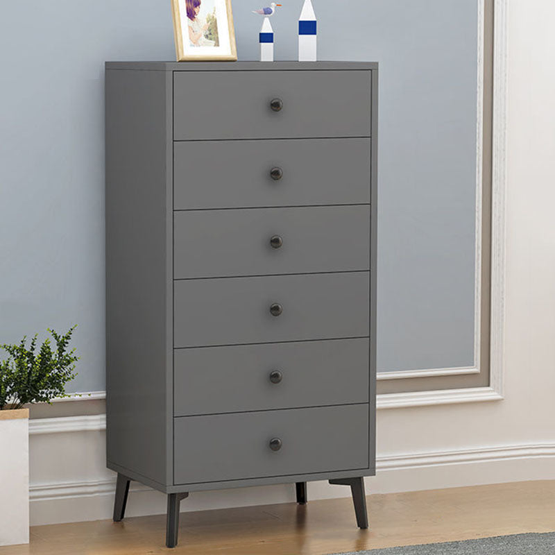 Bedroom Wood Storage Chest Contemporary Vertical Soft-Close Dresser with Drawers