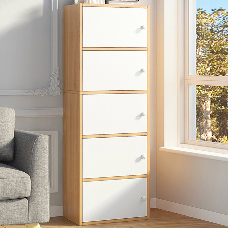 Contemporary Matte Finish Dresser Vertical Wood Storage Chest