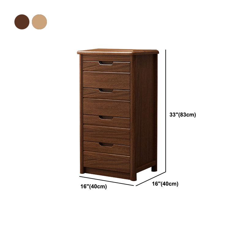 3 / 4 / 5 Drawers Lingerie Chest Vertical Solid Wood Storage Chest for Bedroom