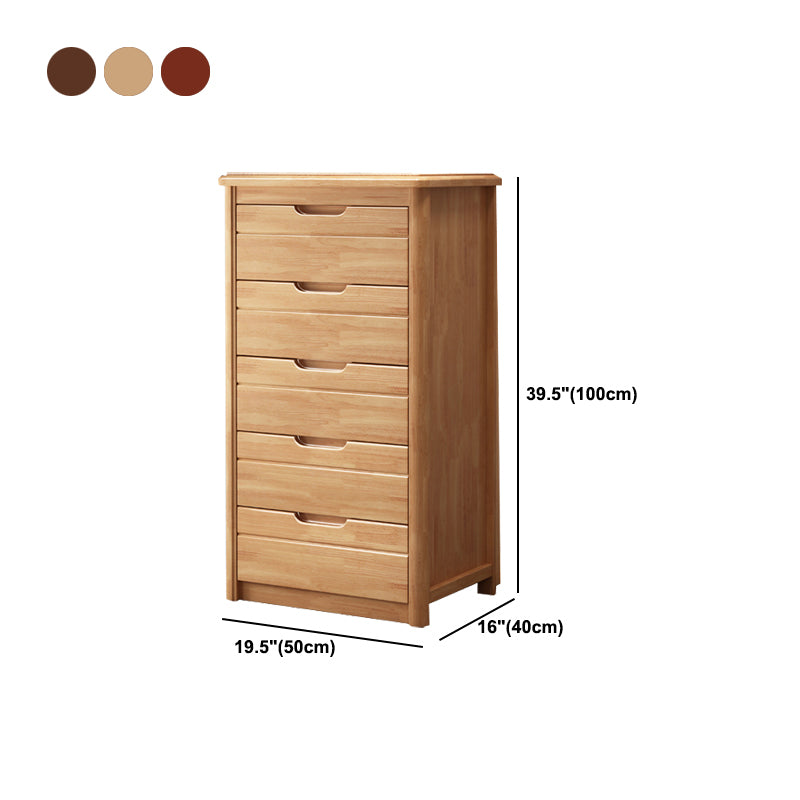 3 / 4 / 5 Drawers Lingerie Chest Vertical Solid Wood Storage Chest for Bedroom