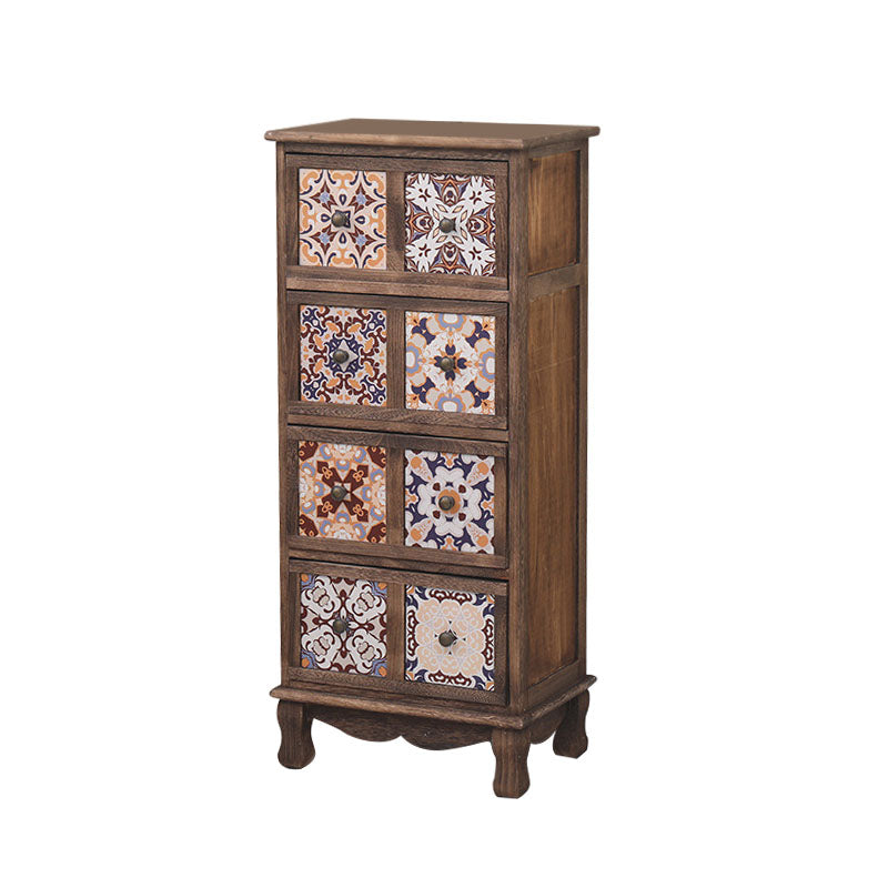 12" W Lingerie Chest Vertical Wood Storage Chest with Drawers for Bedroom