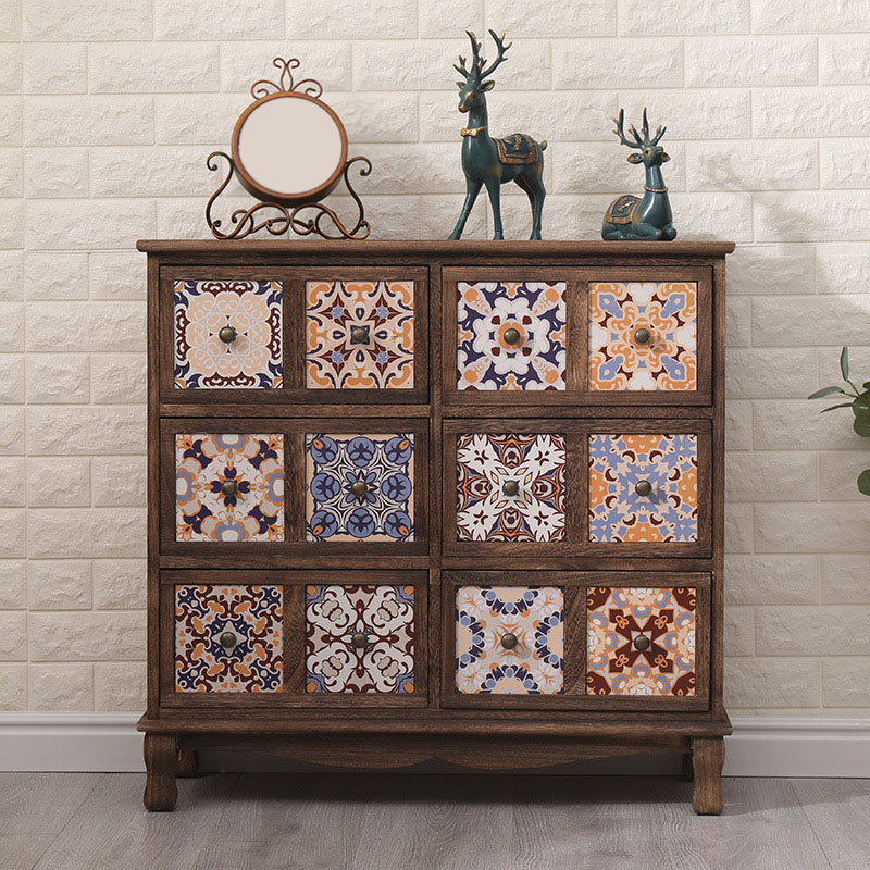 12" W Lingerie Chest Vertical Wood Storage Chest with Drawers for Bedroom