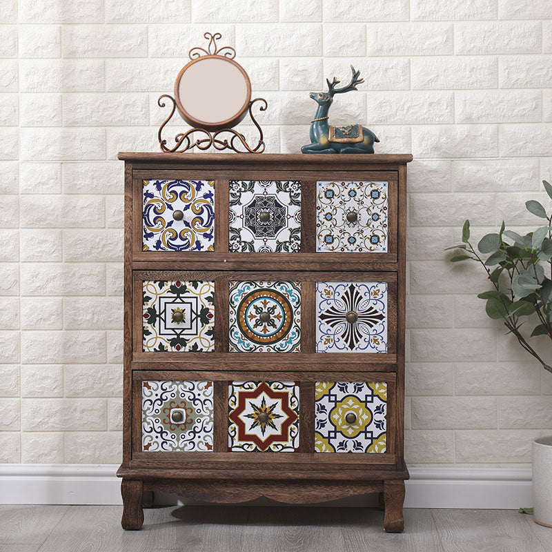 12" W Lingerie Chest Vertical Wood Storage Chest with Drawers for Bedroom