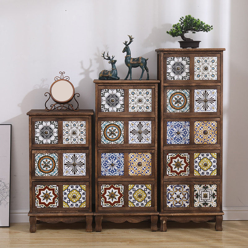 12" W Lingerie Chest Vertical Wood Storage Chest with Drawers for Bedroom