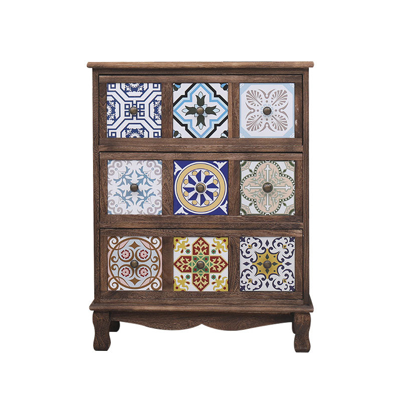 12" W Lingerie Chest Vertical Wood Storage Chest with Drawers for Bedroom