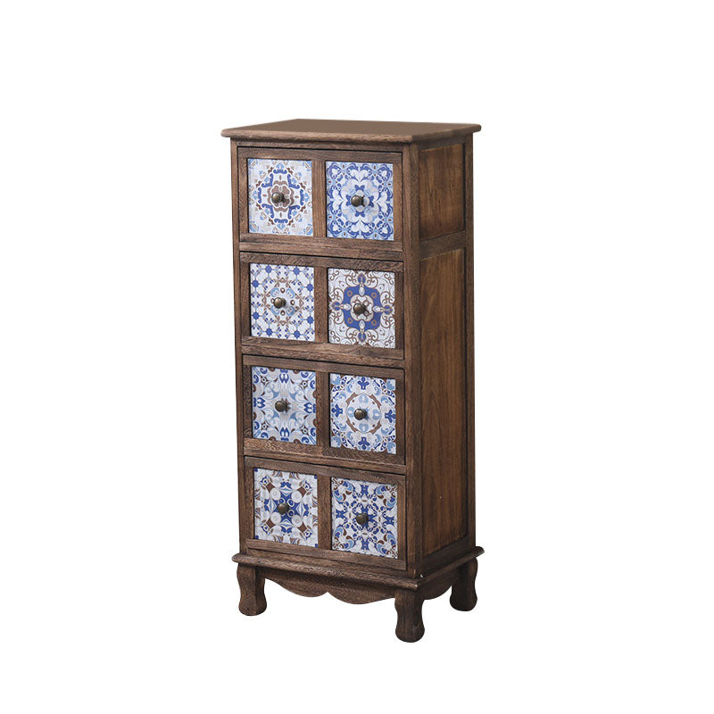 12" W Lingerie Chest Vertical Wood Storage Chest with Drawers for Bedroom