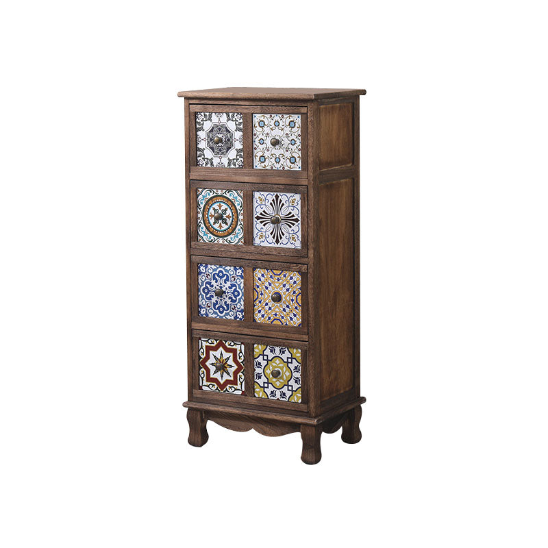 12" W Lingerie Chest Vertical Wood Storage Chest with Drawers for Bedroom