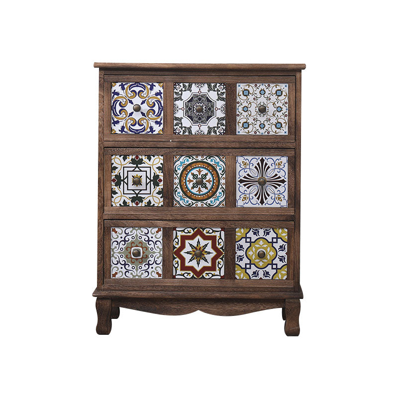 12" W Lingerie Chest Vertical Wood Storage Chest with Drawers for Bedroom