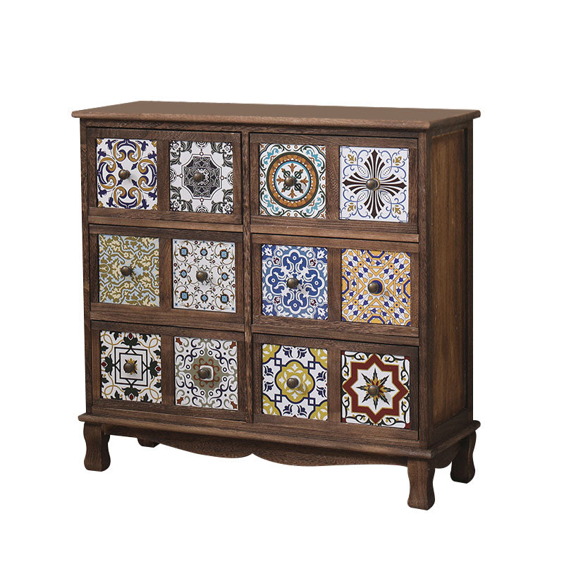 12" W Lingerie Chest Vertical Wood Storage Chest with Drawers for Bedroom