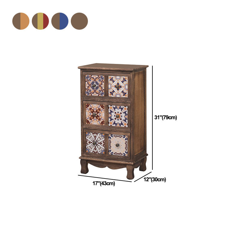 12" W Lingerie Chest Vertical Wood Storage Chest with Drawers for Bedroom