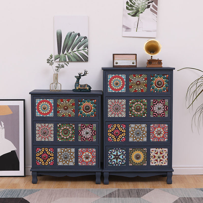 12" W Storage Chest Dresser Vertical Wood Storage Chest with Drawers for Bedroom