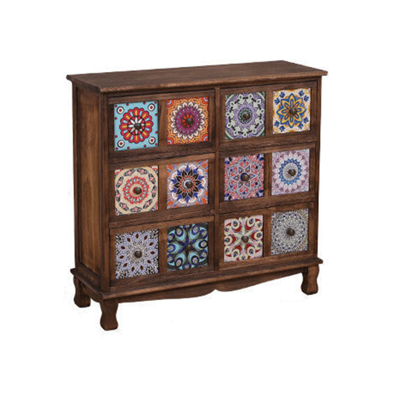 12" W Storage Chest Dresser Vertical Wood Storage Chest with Drawers for Bedroom