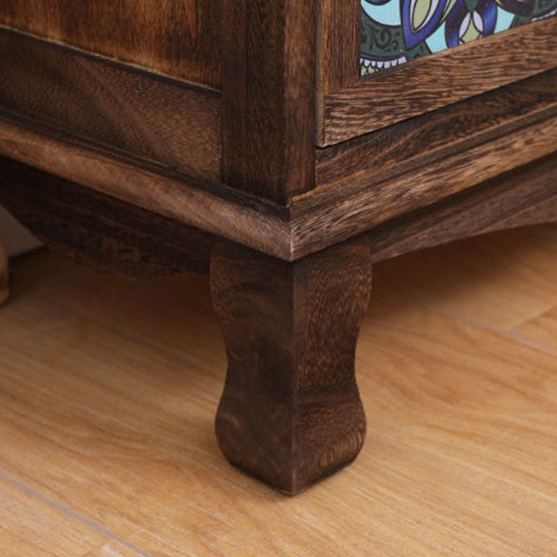 12" W Storage Chest Dresser Vertical Wood Storage Chest with Drawers for Bedroom