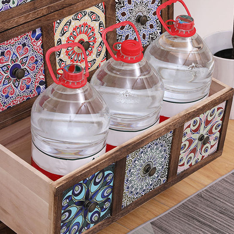 12" W Storage Chest Dresser Vertical Wood Storage Chest with Drawers for Bedroom