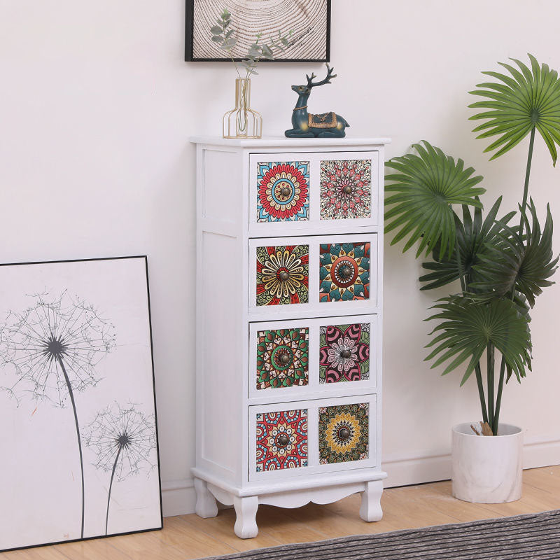 12" W Storage Chest Dresser Vertical Wood Storage Chest with Drawers for Bedroom