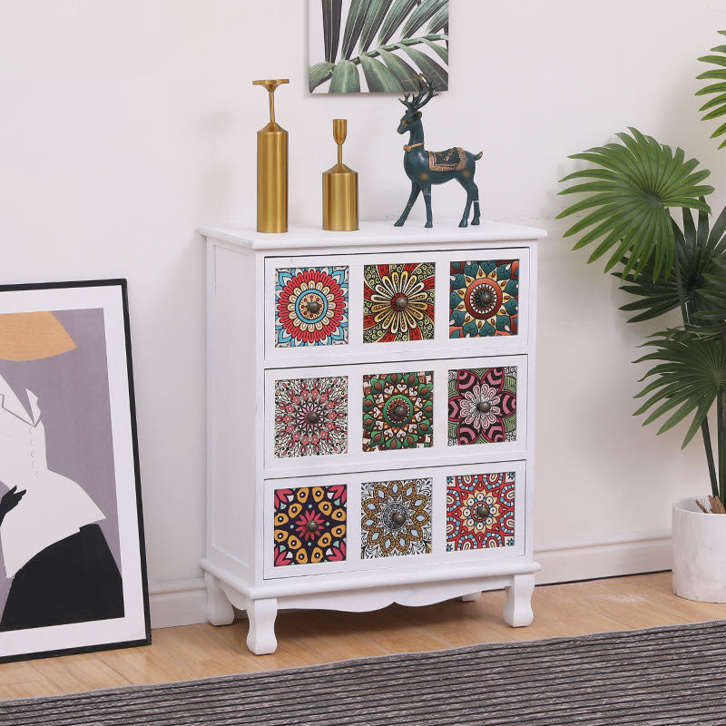 12" W Storage Chest Dresser Vertical Wood Storage Chest with Drawers for Bedroom