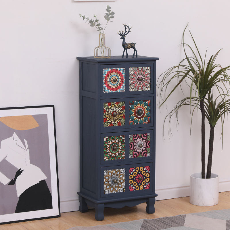 12" W Storage Chest Dresser Vertical Wood Storage Chest with Drawers for Bedroom