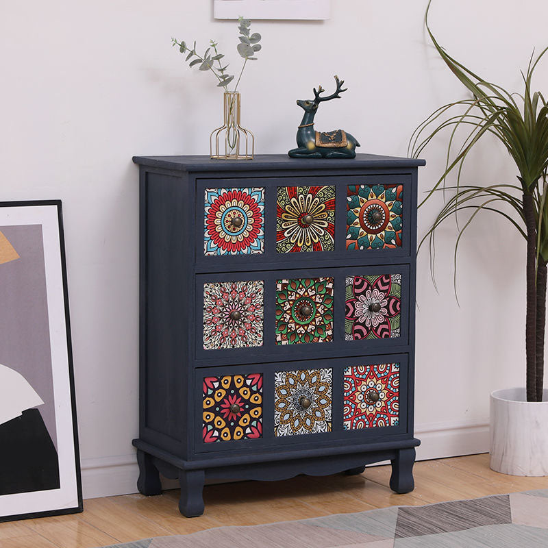 12" W Storage Chest Dresser Vertical Wood Storage Chest with Drawers for Bedroom