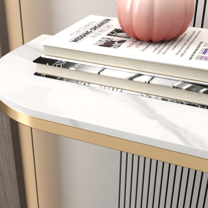 Half Moon Console Table 31.49" High Accent Table, Scratch Resistan