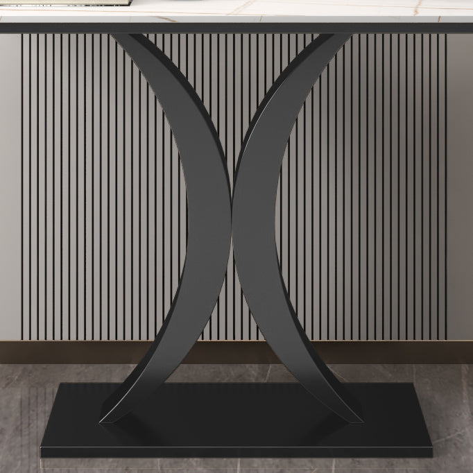 Half Moon Console Table 31.49" High Accent Table, Scratch Resistan