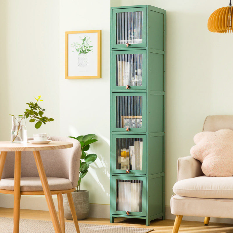 Rectangular Wood Cabinet, Modern Accent Chest with Acrylic 4/5 - Door