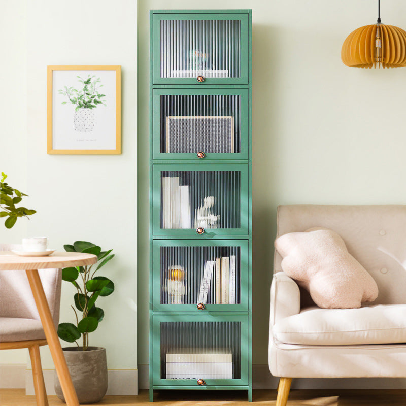 Rectangular Wood Cabinet, Modern Accent Chest with Acrylic 4/5 - Door