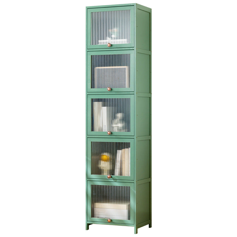 Rectangular Wood Cabinet, Modern Accent Chest with Acrylic 4/5 - Door