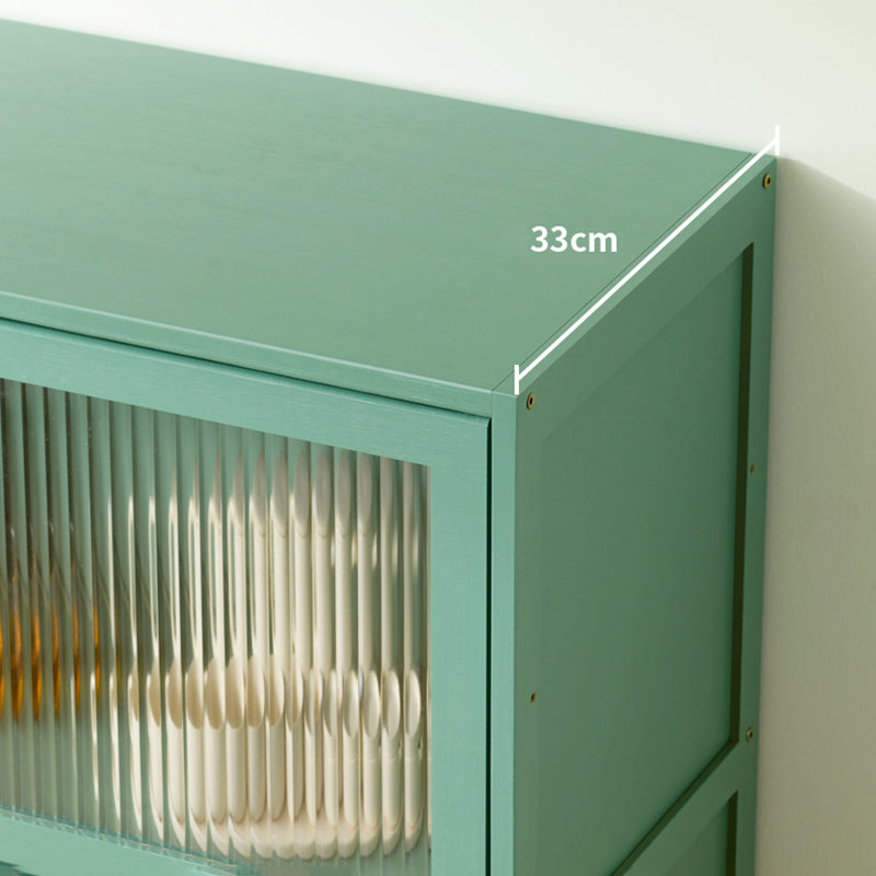 Rectangular Wood Cabinet, Modern Accent Chest with Acrylic 4/5 - Door