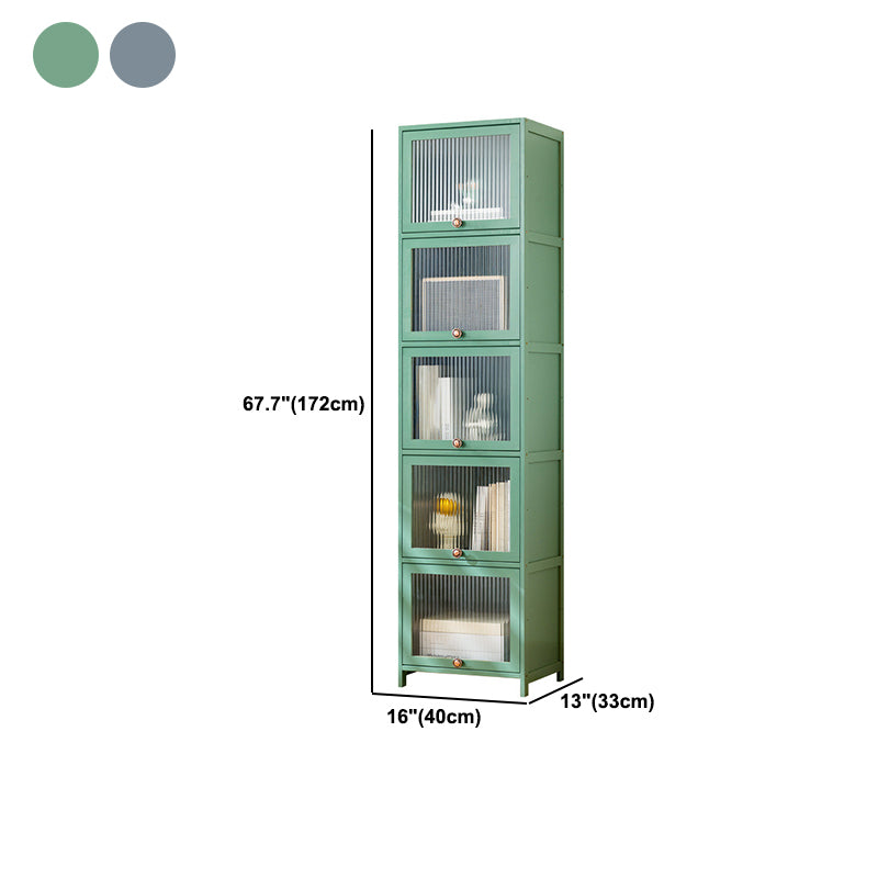 Rectangular Wood Cabinet, Modern Accent Chest with Acrylic 4/5 - Door