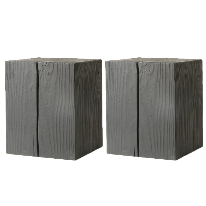 Contemporary Style Side End Table Wooden Pedestal Sofa Side Accent Table in Black