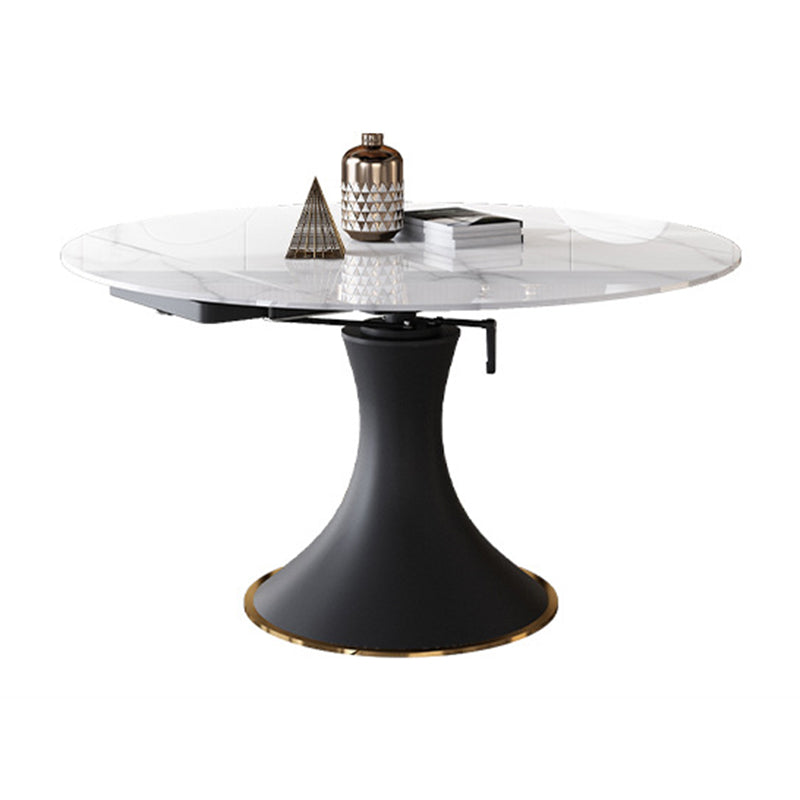Contemporary Sintered Stone Round Table Set 1/2/5/7 Pieces Dining Set